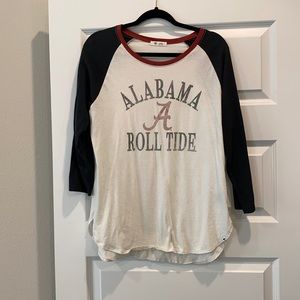 Alabama 3/4 sleeve top. Size large.